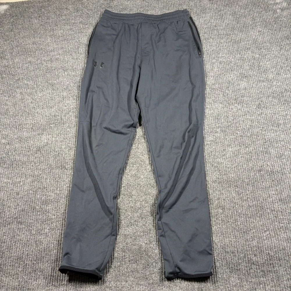 Under Armour Pants Mens M Gray Loose Fit Jogger Pants Ankle Zip Activewear